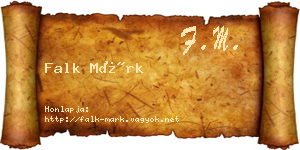 Falk Márk névjegykártya