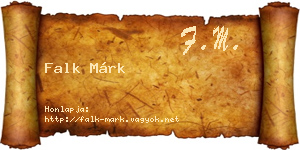 Falk Márk névjegykártya
